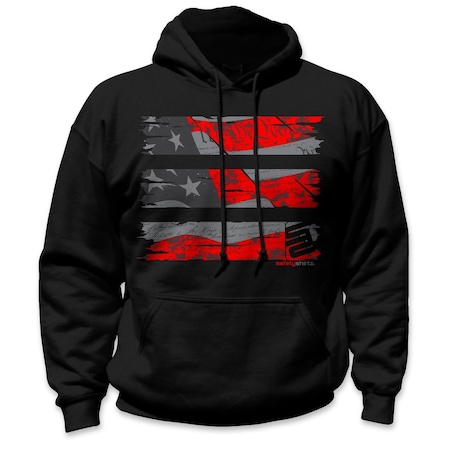 Stealth Old Glory Reflective High Visibility Hoodie, Black, 3XL